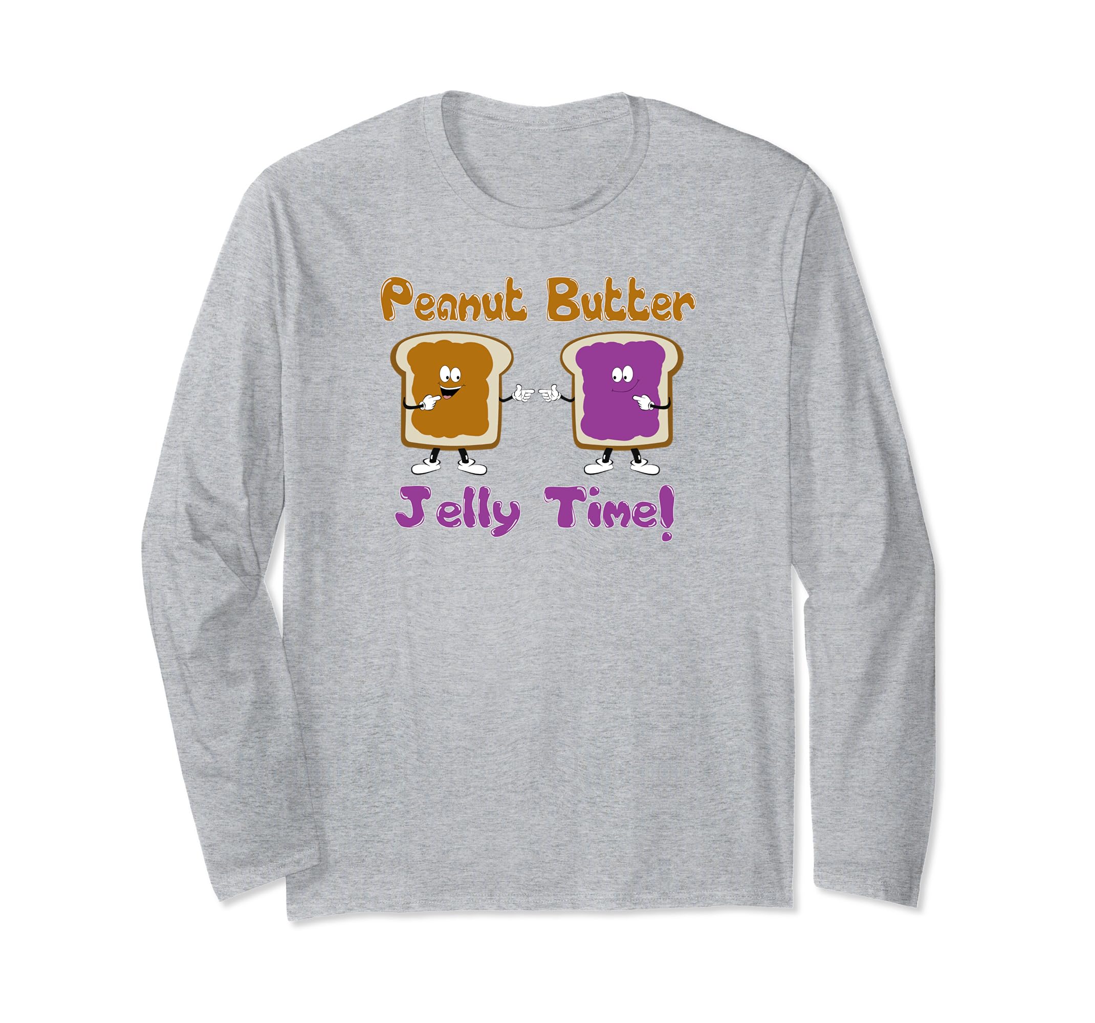 PB&J Funny Peanut Butter Jelly Time Long Sleeve T Shirtln Lntee